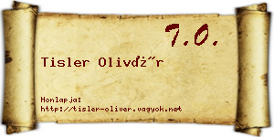 Tisler Olivér névjegykártya